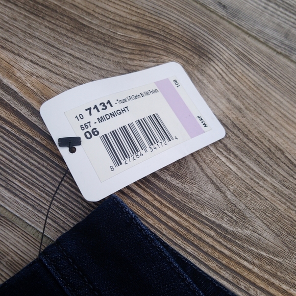 Denim 6 Dark Wash Blue Jean Denim Trouser Dress Pants - Picture 4 of 14